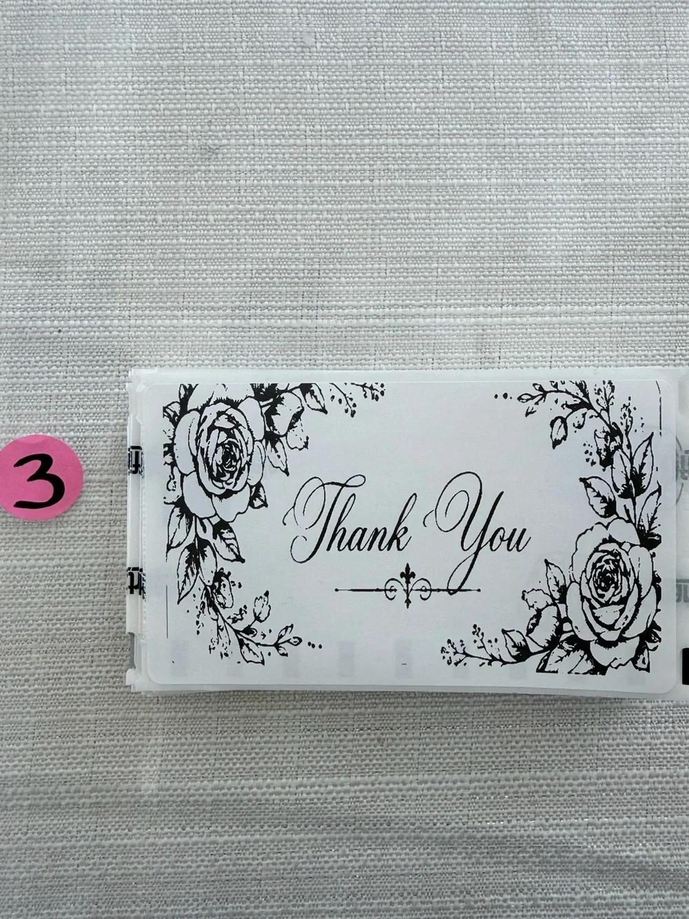 Pick One - 50 pack of Thank You Sticker Labels (4in x 2in)